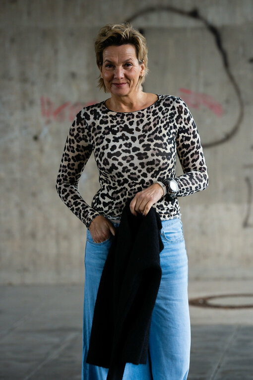 Feines Langarmshirt Leoprint "YAMILE" (GW41)