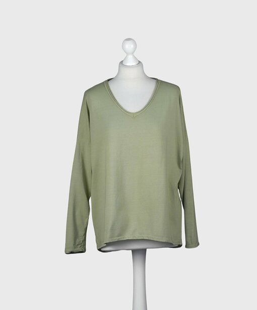 Langarm - Shirt "SASKIA SMALL" khaki (BA21)