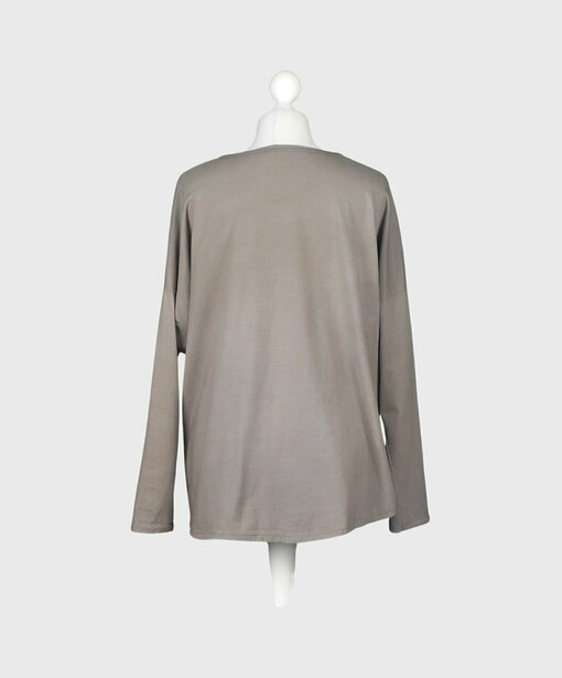 Langarm - Shirt "SASKIA SMALL" taupe (BA21)