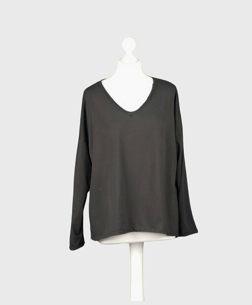 Langarm - Shirt "SASKIA SMALL" schwarz (BA21)