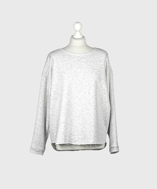 Kuscheliger Sweater "INU" grau meliert (GW35)