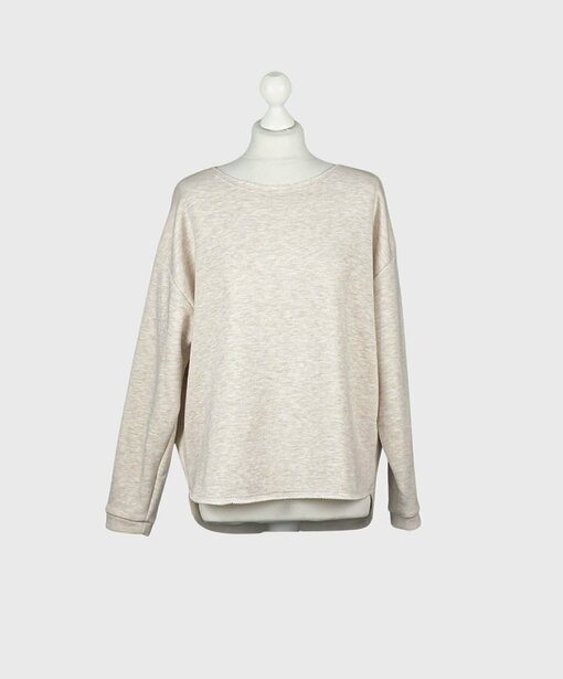 Kuscheliger Sweater "INU" taupe meliert  (GW35)