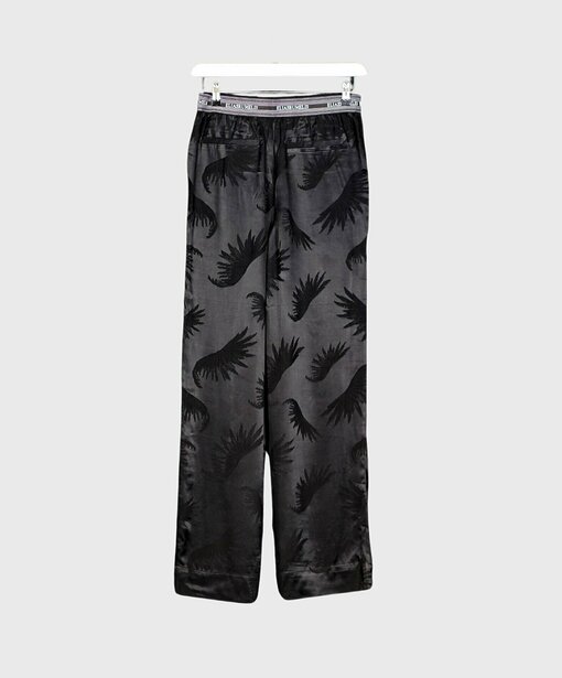 Edle Weite Schlupfhose "KELLY" black jacquard (ER26)