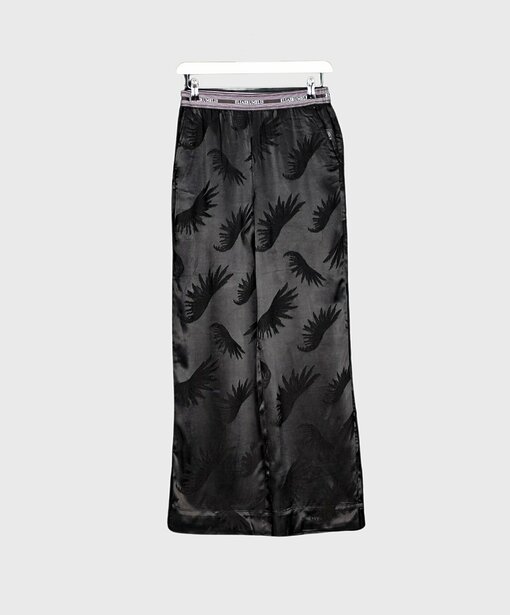 Edle Weite Schlupfhose "KELLY" black jacquard (ER26)