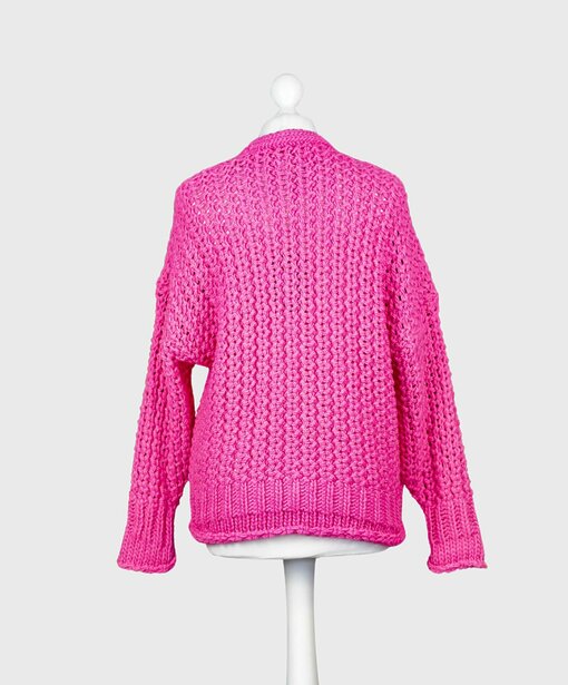 Grobstrick Cardigan "BLESS" pink (GW34)