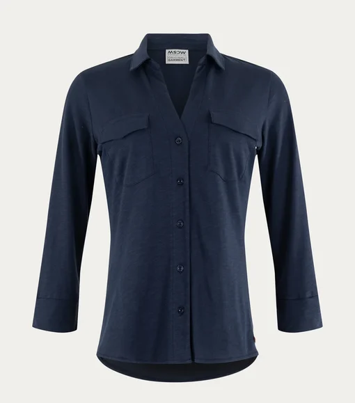 Leichte Bluse "TWILIGHT" navy solid (MSC01)