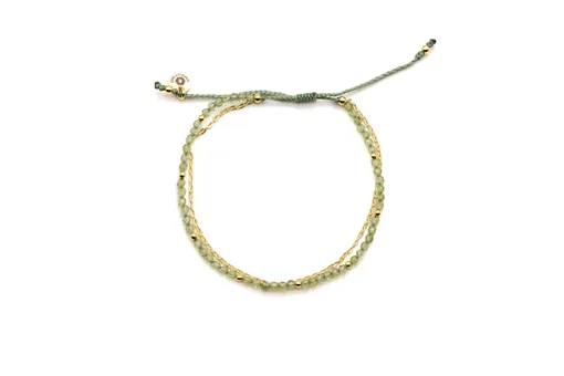 Armband "AIRY CHAIN PREHNIT" (SSK146)