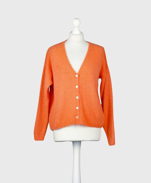 Kuschelige Strickjacke "VIORELLA" orange (GW200)