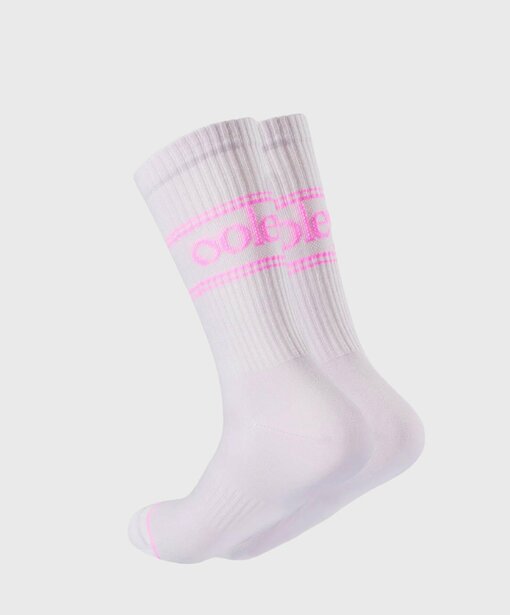 Socken "PASTEL SOCKS" pastel white neon pink (OOL03)