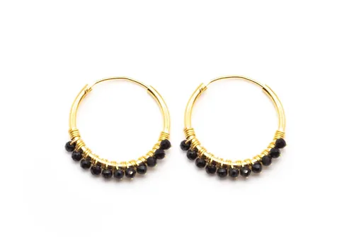 "Ohrringe "HOOP ONYX" (SSK153)