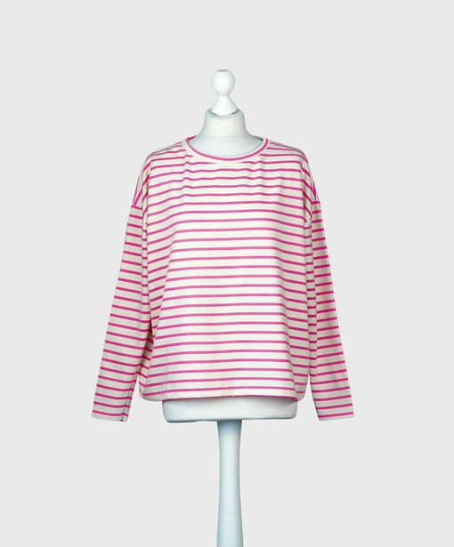 Gestreifter Sweater "SABINA" pink/creme (GW03)