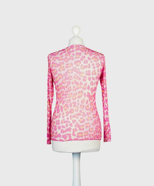 Transparentes Leo Shirt "ROSALIE" leo/pink (BA41)